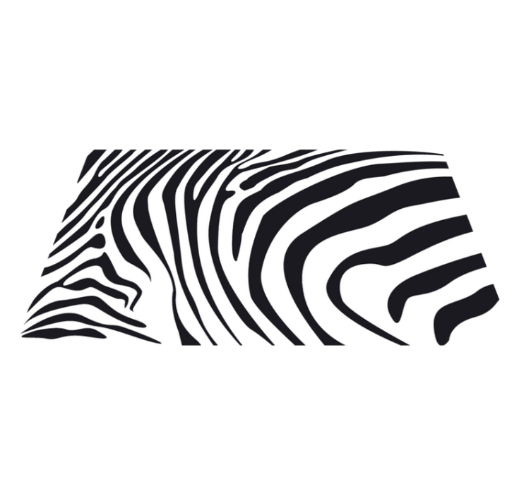 Animal print vinyl rug zebra stripes - TenStickers