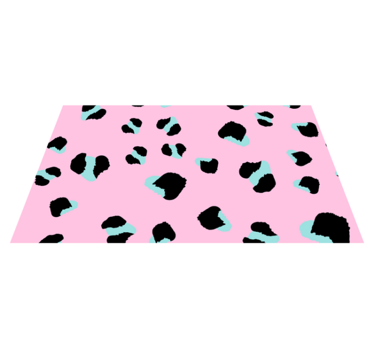 Bold leopard spots animal print vinyl rug - TenStickers
