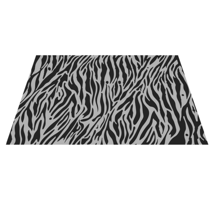 Zebra Pattern Stripes animal print vinyl rug - TenStickers