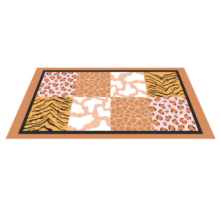 Animal print vinyl rug in wild animal patterns - TenStickers