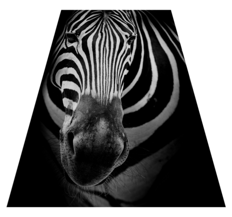 Zebra face animal print vinyl rug - TenStickers