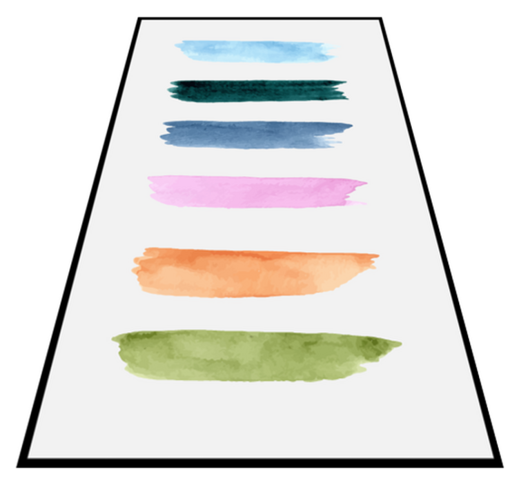 Watercolor Stripes minimal vinyl rug - TenStickers