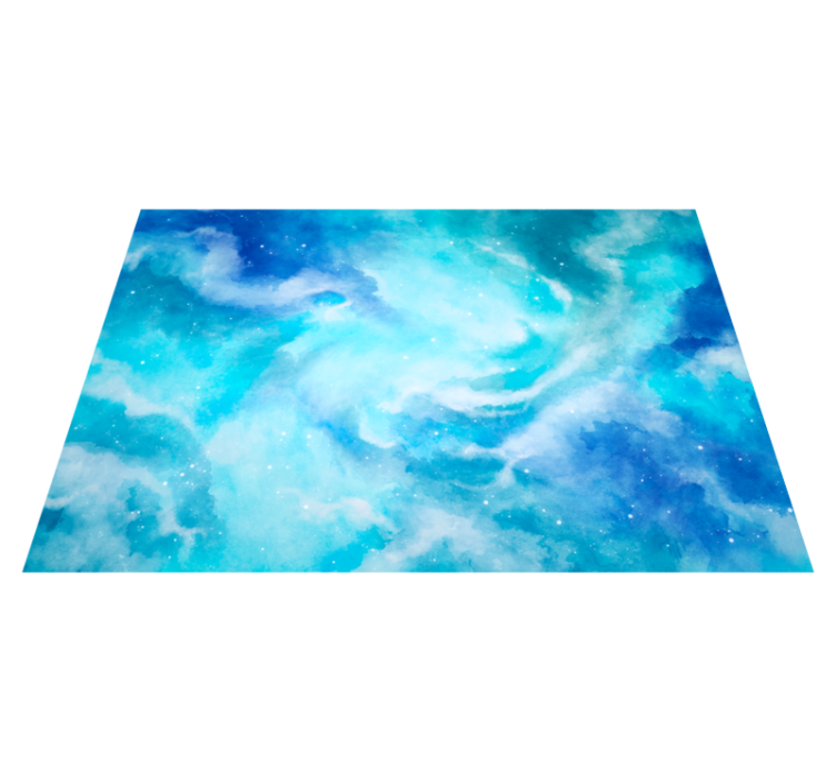 Celestial watercolour textured vinyl rug - TenStickers