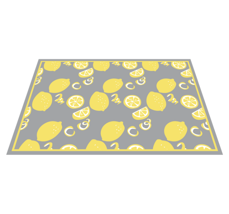 Pantone lemons kitchen floor tiles - TenStickers