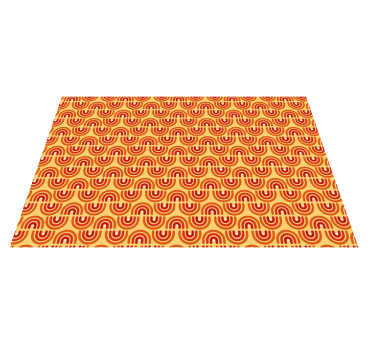 Colorful Wave Pattern geometric vinyl rug - TenStickers