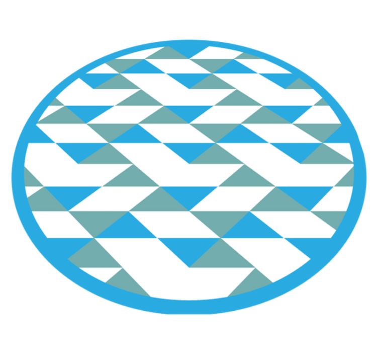 Blue small triangles tile carpet - TenStickers