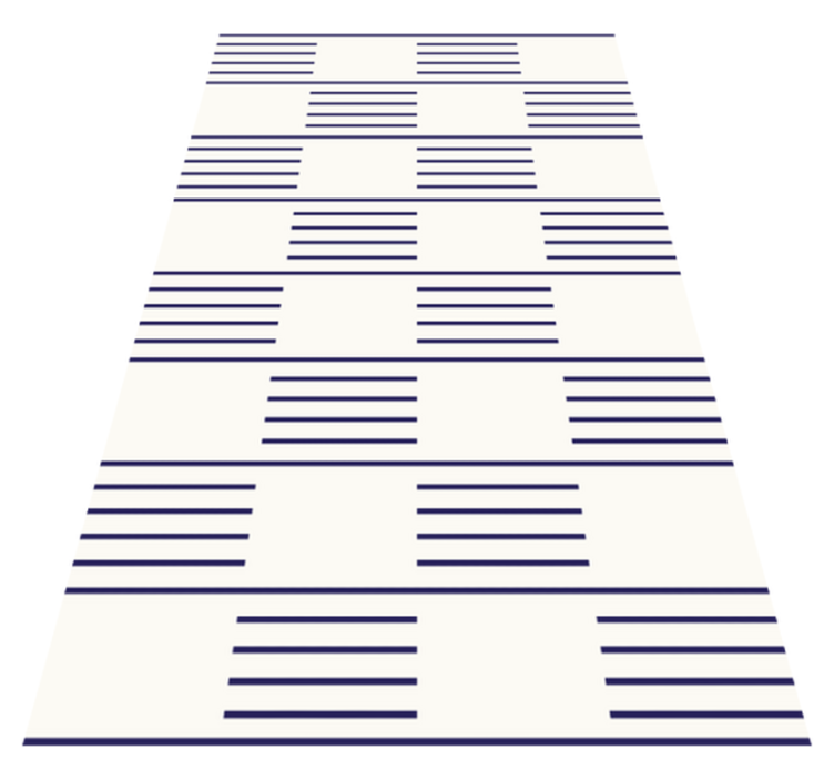 Stylish Linear Patterns living room vinyl rug - TenStickers