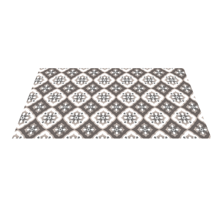 Geometric patterned tiles kitchen vinyl rug - TenStickers