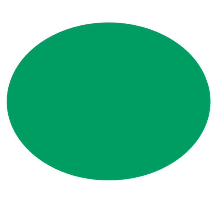 Vibrant Green circular vinyl rug - TenStickers