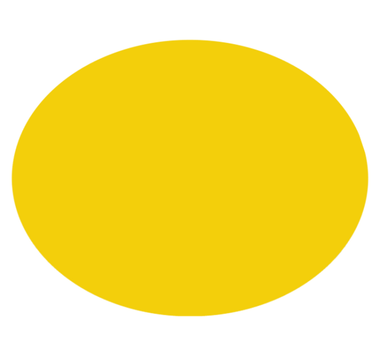 Bright Yellow circular vinyl rug - TenStickers