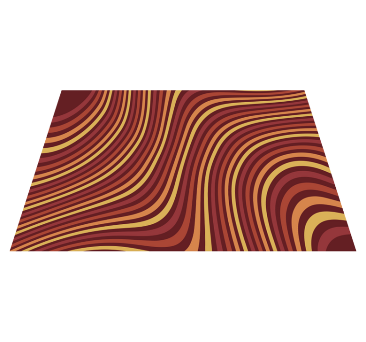 Wavy retro colorflow vintage vinyl rug - TenStickers