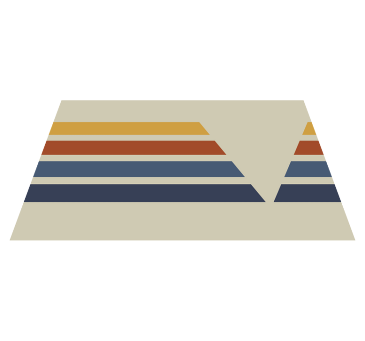 Chevron Stripes Motif geometric vinyl rug - TenStickers