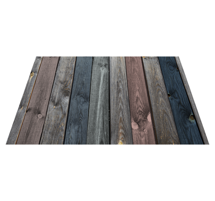 Nordic style grey wood nordic vinyl rug - TenStickers