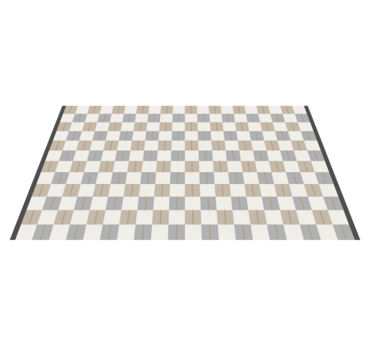 Chess print geometric vinyl rug - TenStickers