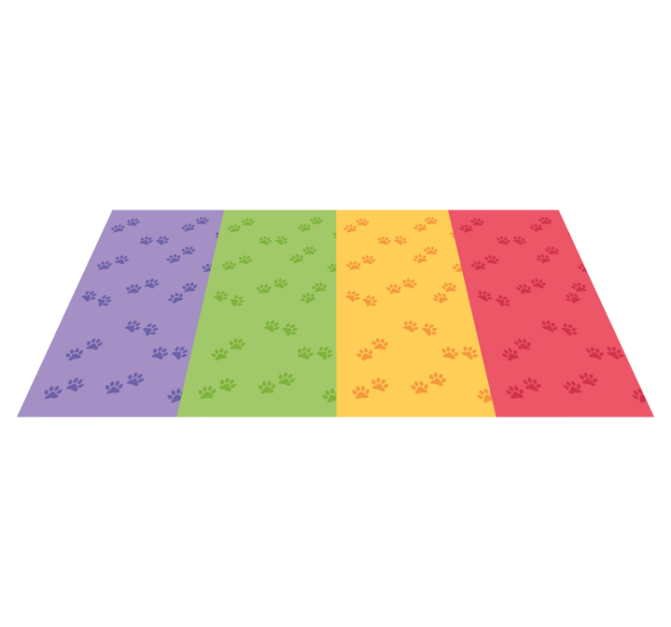 Paw Print Motif kids vinyl rug - TenStickers