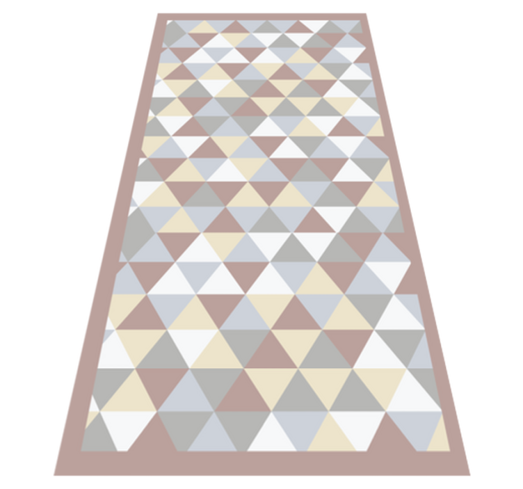 Triangular Color Palette geometric vinyl rug - TenStickers