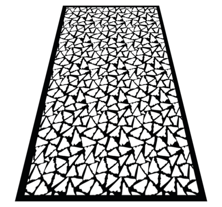Kitchen nordic black and white triangles rugs - TenStickers