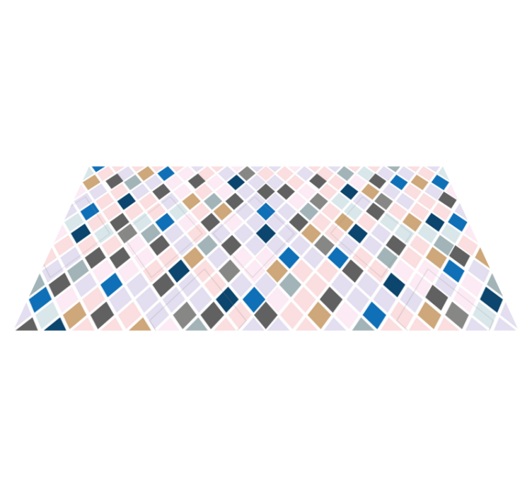 Sober blue nordic rhombesus nordic vinyl rug - TenStickers