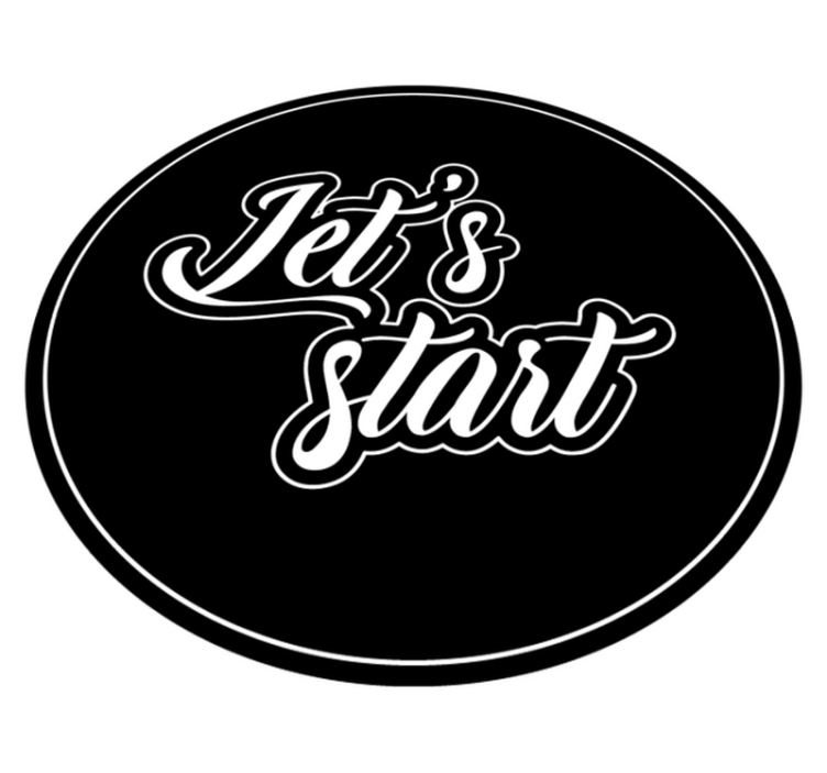 Let's start custom vinyl rug - TenStickers