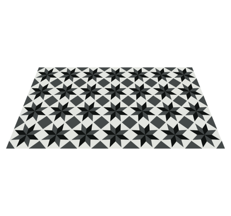 Stars and squares  tile vinyl carpet - TenStickers