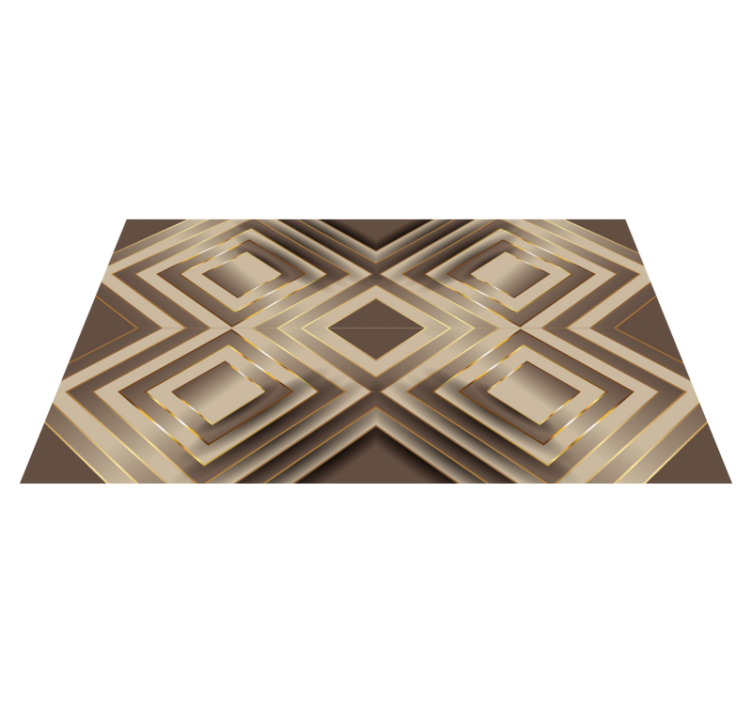 Elegant Geometric Composition kitchen vinyl rug - TenStickers