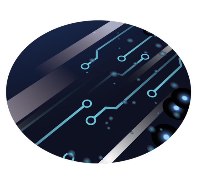 Circuit board pattern teen vinyl rug - TenStickers