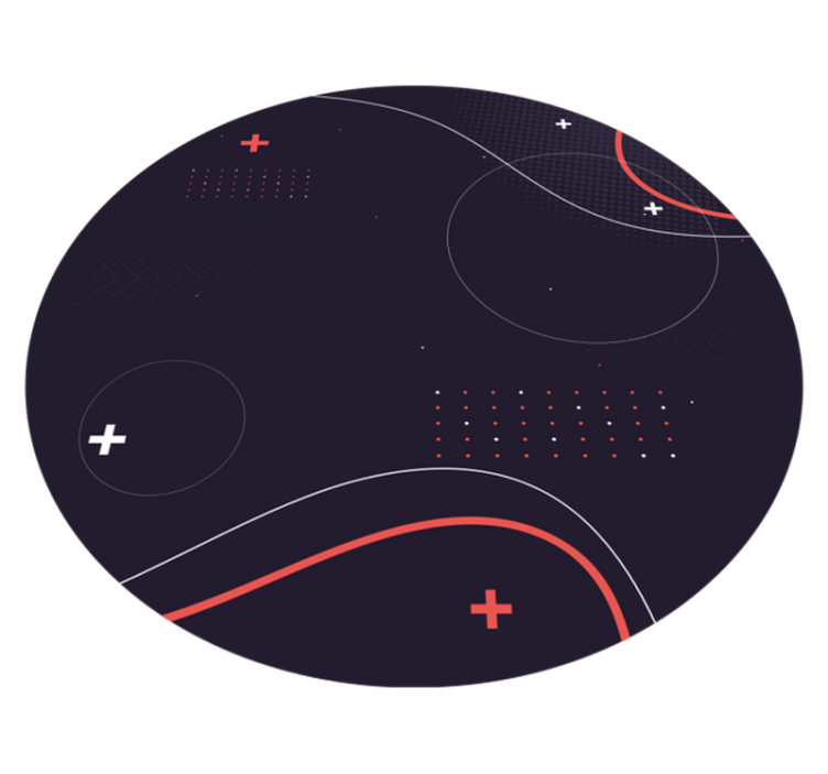 Abstract Curved Patterns modern vinyl rug - TenStickers