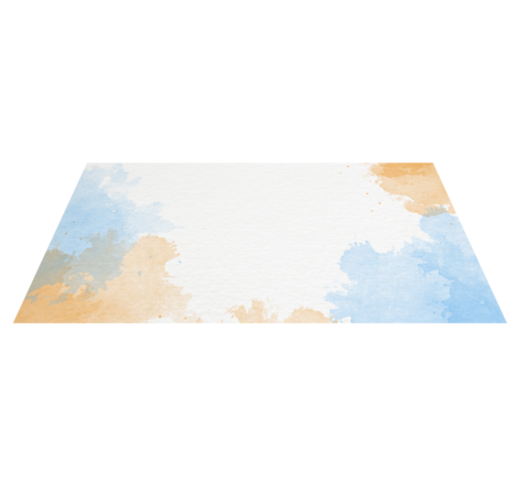 Soft watercolour hues bathroom vinyl rug - TenStickers