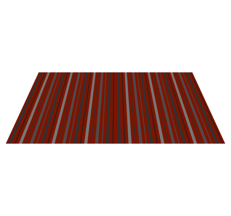 Maroon vertical design striped vinyl rug - TenStickers