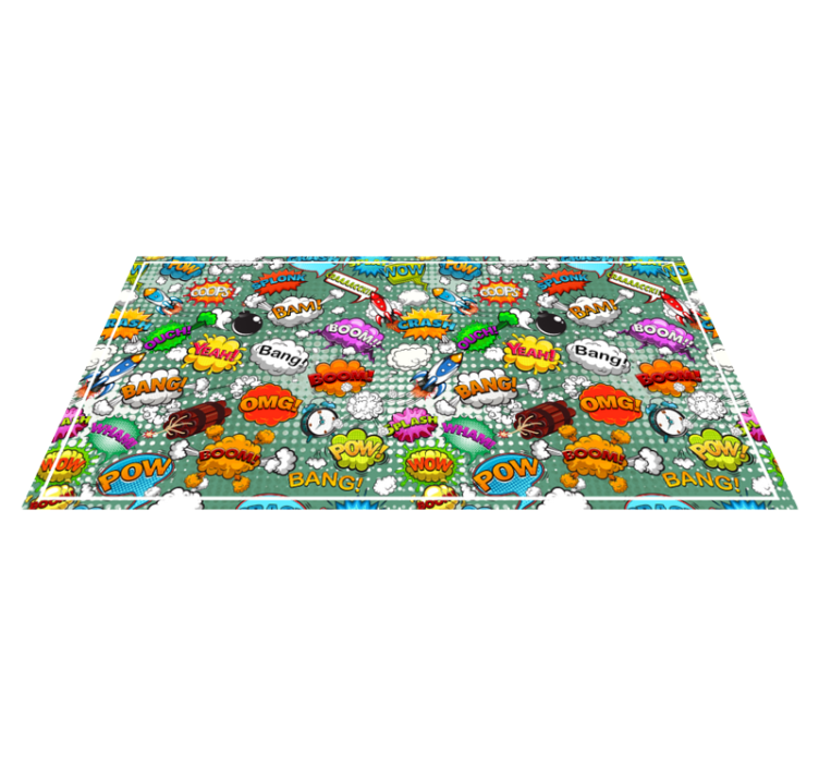 Comic audio effects teen vinyl rug - TenStickers