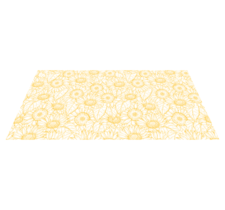 Sunflower Motif floral vinyl rug - TenStickers