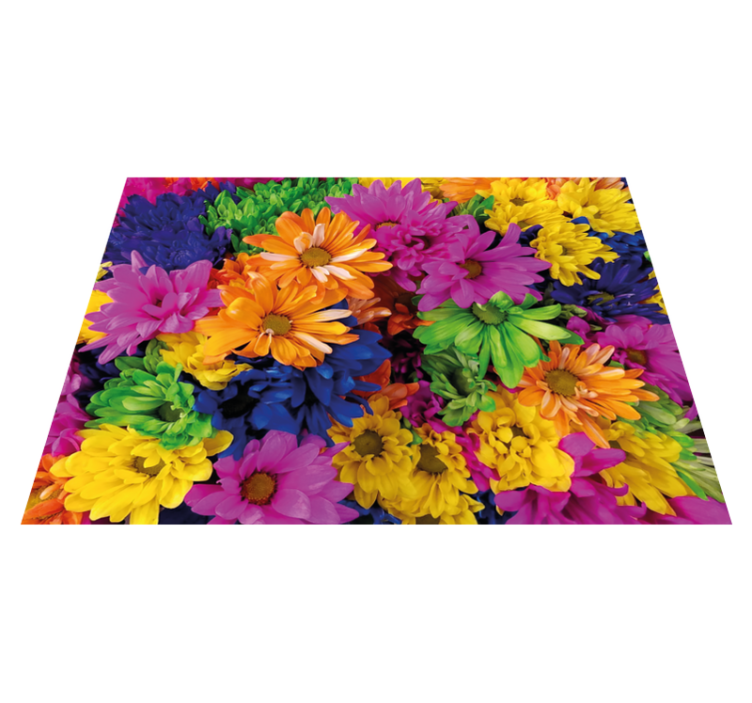 Vibrant Flower Arrangement floral vinyl rug - TenStickers