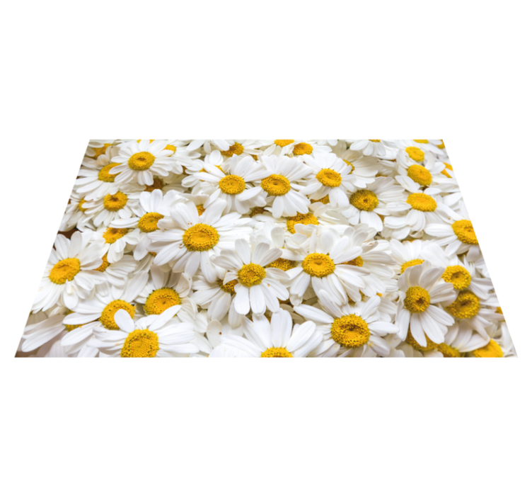 Daisy Blossom Concept bathroom vinyl rug - TenStickers