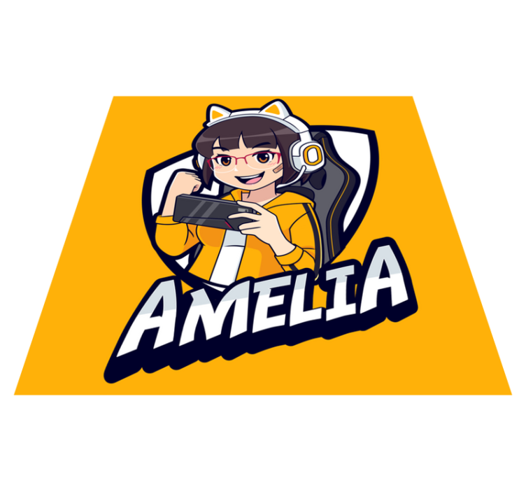 Custom gaming portrait teen vinyl rug - TenStickers