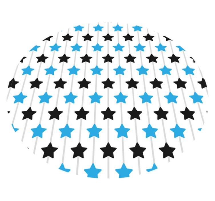 Bold blue shades star vinyl rug - TenStickers