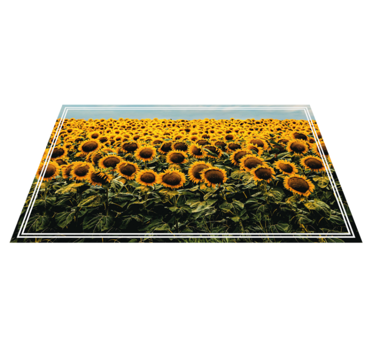 Sunflower Meadow floral vinyl rug - TenStickers