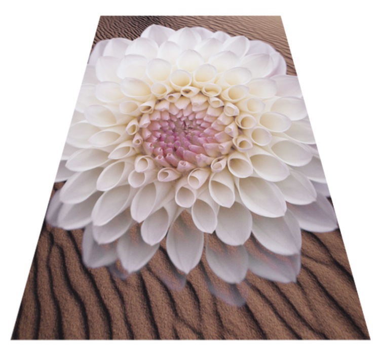 Graceful Bloom Composition floral vinyl rug - TenStickers