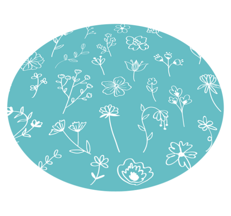Elegant illustrations floral vinyl rug - TenStickers