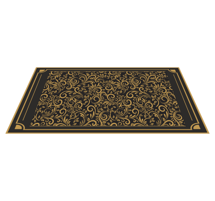 Retro vintage golden pattern vintage rug - TenStickers