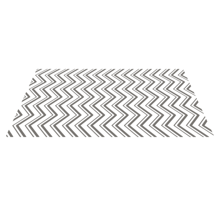 Bright grey zigzag design living room rug - TenStickers