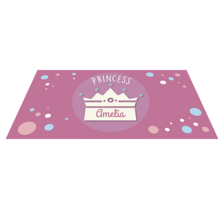 PRINCESS CROWN ART custom vinyl rug - TenStickers