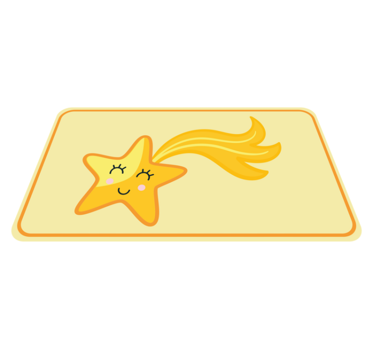 Cheerful Star Design kids vinyl rug - TenStickers