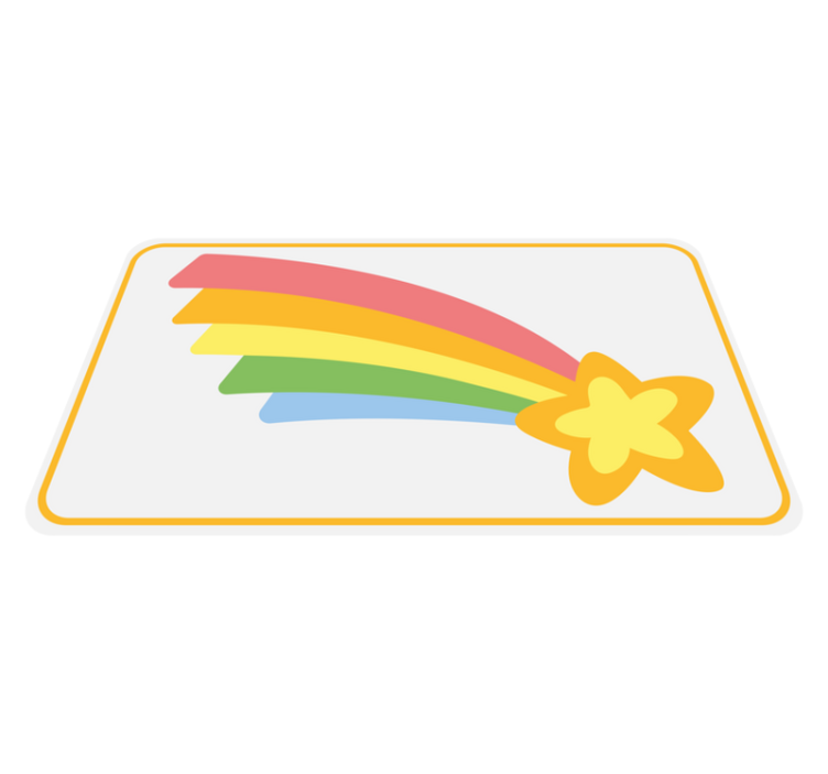 Colorful rainbow star vinyl rug - TenStickers