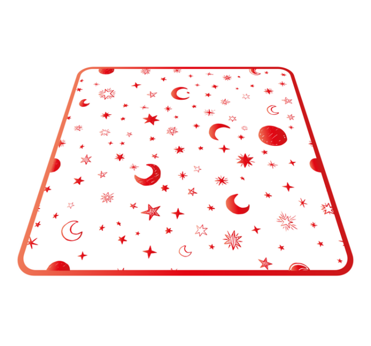 Drawing stars design square vinyl rug - TenStickers
