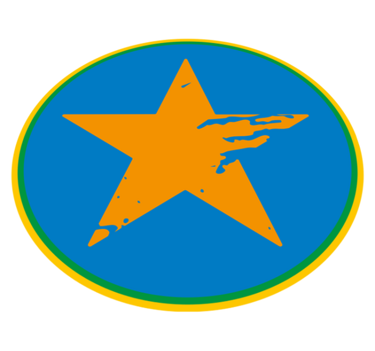 Blue Star Accent kids vinyl rug - TenStickers