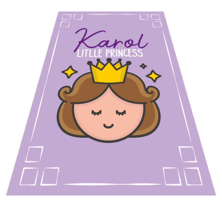 Little Princess Theme custom vinyl rug - TenStickers