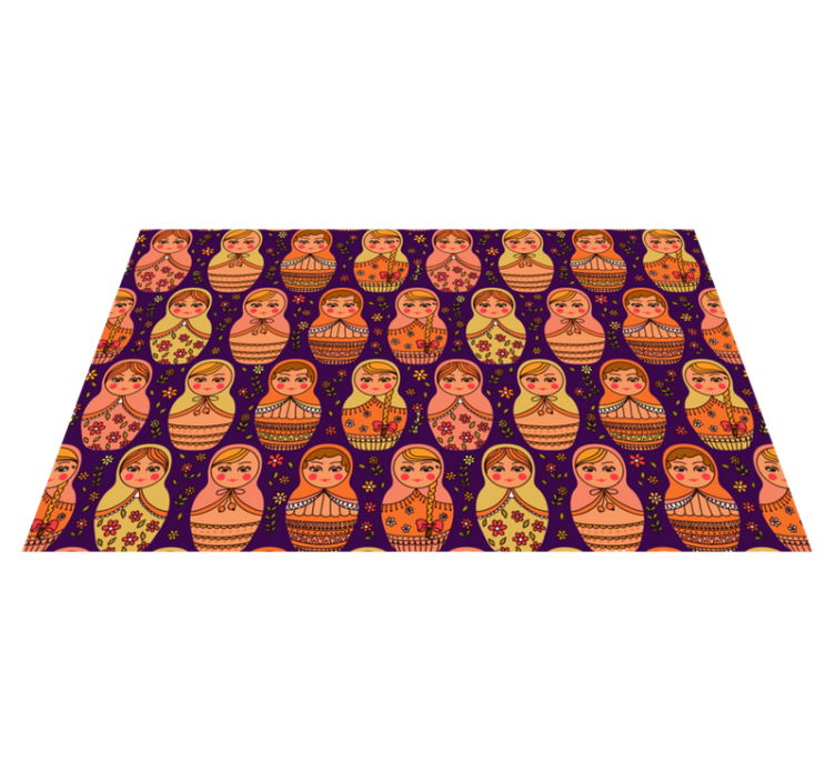 Colorful Matryoshka Dolls ethnic vinyl rug - TenStickers