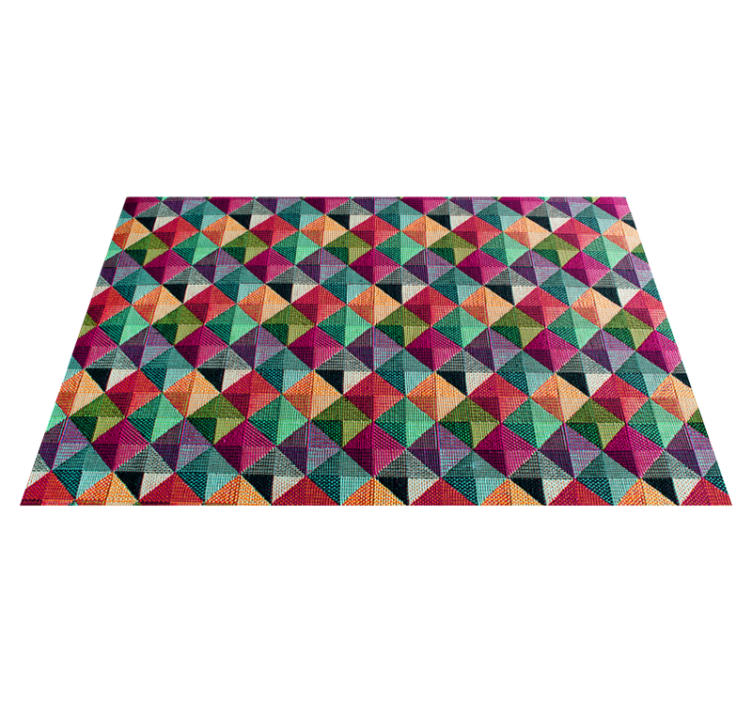 Lively Composition geometric vinyl rug - TenStickers