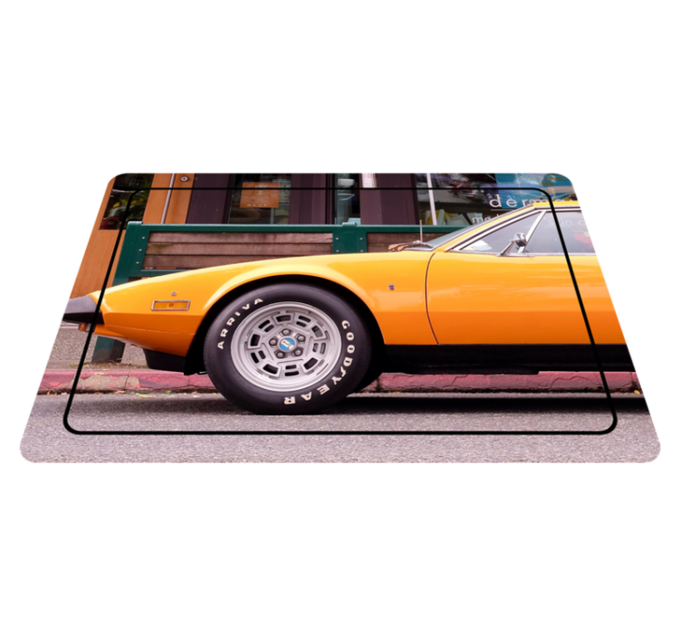 Vintage Sports Car vinyl rug - TenStickers