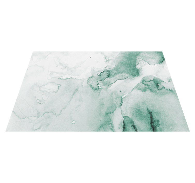 Soft green swirl marble vinyl rug - TenStickers